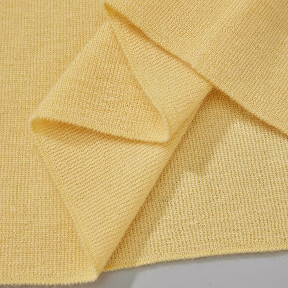 CHICJOC Yellow 100% Timeless Cashmere Sweater Size 40 - Picture 4 of 9